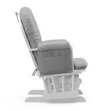 Storkcraft Premium Hoop Glider & Ottoman, Natural/Beige - White/Light Gray - View 8
