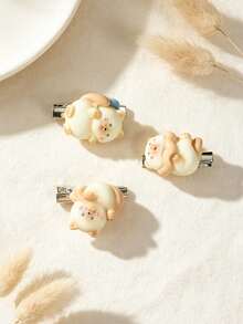 1pc Cute Cartoon Kitten Hair Clip, Adorable Quirky Hair Accessory, Suitable For Daily Wear, Gift Choice - Multicolor - View 4