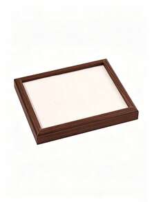 Wooden Ring Display Tray With Multi-Color Velvet Slots, Jewelry Organizer For Home Vanity, Countertop Display Prop - Multicolor - View 6