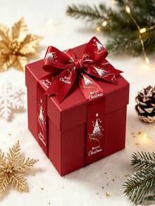 1PC Christmas Ribbon Gift Box Packaging Colorful Ribbon Flower Cake Decoration Bow Woven Tape - Multicolor - View 6