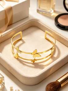 6 Peças Bracelete de Braço Geométrico Minimalista com Estrela-do-Mar, Borboleta e Flor para Mulheres - 6PCAT002 - Visão 5