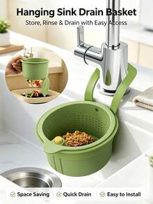 1/2pcs Multi-Functional SiliconeSink Drain Basket,Hanging Food Waste Filter Strainer For Vegetables Fruit Tea CoffeeResidue,Easy Clean Kitchen Accessory.Kitchen ,Serving Plateplacemat,Lunchbox,Placemats,Kitchenessentials,Halloween Decor,Halloween - Multicolor - View 2