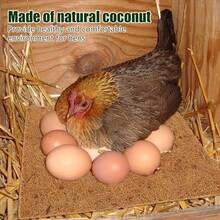 3/7/12pcs Coconut Palm Bedding Mats, Moisture Resistant & Insulating Nesting Pads For Hens, Birds, Rabbits, Reptiles & Hamsters, Reusable Poultry Bedding Material For Egg Production, Natural Nesting Box Liners For Chicken Coops & Pet - A - View 4