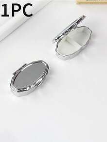 Oval Portable Pill Box, Mini Metal Storage Box, Dual Compartment Portable Pill Box, Suitable For Storing Pills And Jewelry; Ideal For Daily Carrying Of Medications And Vitamins, A Must-Have For Healthcare Professionals. - Multicolor - View 12