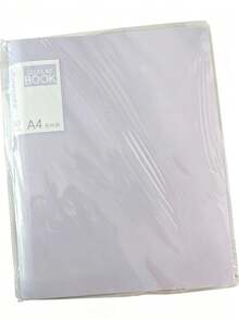 A4 Folder Binder 30 Pages Transparent Insert Pockets Document File Organizer Student Use Study Material Exam Paper Classification Storage Album Cardstock Cover Random Color - Multicolor - View 13