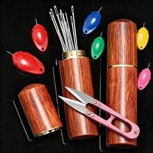 Enhebrador de hilo hecho a mano, herramienta de enhebrado automático para máquina de coser, herramienta de enhebrado fácil para bordado, asistente de enhebrado automático, herramienta de enhebrado de aguja, color aleatorio - Multicolor - Ver 14