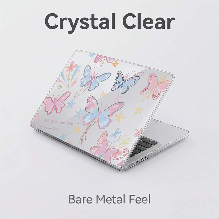 1-Piece Clear Crystal Shockproof Protective Case For MacBook/Matebook,Full Transparent Hard PC Cover With Cooling Vents,Snug Fit Laptop Shell,Compatible With 13 Neo/13.3 Air/13.3 Pro/13.6Air/14.2 Pro/15Air/16.2Pro/D16/14 Ultra - View 1