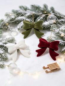 Velvet Bow Christmas Decoration, 3 Colors Large Gift Bows, Christmas Tree Hanging Ornament, Suitable For Christmas Home Decor And Gifts - Bow - View 6