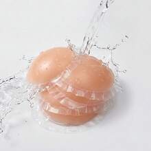 Reusable Breast Petals Lift Invisible Silicone Bra-Less Pasties Pad Nipple Cover Invisible Petal Adhesive Stick On Bra For Women - Apricot - View 4