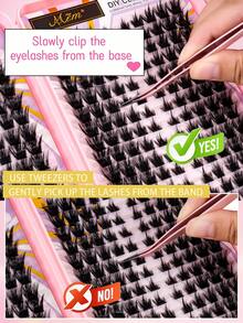 MEM 320 Eyelash Books, D-Curl, Large Quantity, New DIY Eyelashes, Fluffy And Soft, 3D Fake Mink False Eyelashes, Makeup, Extended Eyelashes, Short Eyelashes, DIY Light Eyelashes, Extended False Eyelashes DIY At Home - D - View 6
