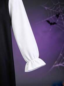 Halloween Adult Black And White Clown Jumpsuit, Scary Clown Cosplay Costume, Unisex Party Performance Outfit - Black and White - View 4