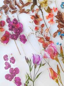 40pcs/Pack Vintage Floral Plant Notebook Decorative Stickers, PET Material, Suitable For Scrapbooking, Labels, Journals, Stationery, Photo Albums, Phone Books, Notebooks, Planners, Back To School - Multicolor - View 7