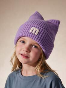 Autumn/Winter Kids Knitted Hat, Boys & Girls Woolen Beanie, Baby Pull-On Cap, Toddler Headwrap - Multicolor - View 6