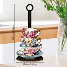 This Kitchen Paper Towel Holder Features A Stylish Teacup Pattern, Can Also Be Used As A Bathroom Toilet Paper Holder, And Is Suitable As A Decoration For Afternoon Tea Gatherings, As Well As For Use In The Kitchen, Living Room And Other Areas. - Multicolor - View 8