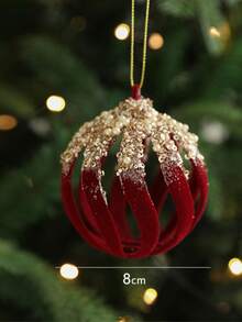 Christmas Ball Ornaments, Beaded And Sequined Christmas Tree Hanging Decor, Suitable For Collection Display And Storage, Matches Plush Doll Collection, Holiday Party And Shelf Styling Holiday Aesthetic Decoration - Multicolor - View 5