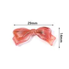 30pcs/Pack Acrylic Three-Color Gradient Bows, Colorful Transparent Bow Beads DIY Handmade Jewelry Earrings Bracelets Pendant Accessories, Jewelry Making Beads - Bow Bead - View 4
