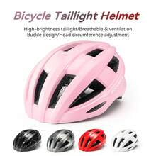 ROCKBROS 1PC Bicycle Helmet With Built-InTaillight Breathable Cycling Helmet 55-60cm - Multicolor - View 1