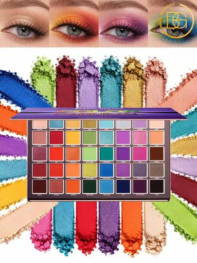 beauty glazed Palette d'ombres à paupières 40 couleurs haute pigmentation brillante mate, spectre complet, paillettes métalliques d'artiste, texture crémeuse imperméable, facile à mélanger