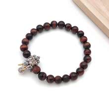 2pcs/Set Manik-manik Guru Naga Gajah, Manik-manik Kepala Buddha Tiga Arah Batu Bertatahkan Paduan Dua Warna, Untuk Aksesori Pembuatan Perhiasan DIY Gelang Mala - MultiWarna - View 7