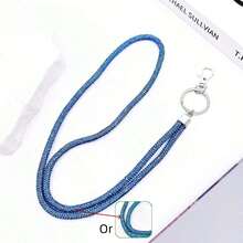 1pc Multicolor Rhinestone Lanyard - Durable Nylon With Metal Buckle, Elegant Sparkling ID And Phone Keychain, Suitable For Office, Teacher, Student (7 Colors: Mixed/Grey/Pink/Red/Green/Blue/Black), Halloween, Christmas - Multiple Styles - View 26