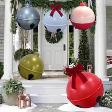 60cm Inflatable Bell Christmas Ball Decoration Balloon, PVC Outdoor Yard Party Decor - A - View 6