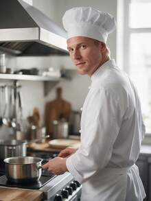 1pc Unisex Adjustable Elastic Chef Hat, Work Cap, Suitable For Hotel Kitchen, Restaurant Chef, Baker And More. - A - View 2