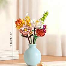 Khối xây dựng nhiều màu phù hợp cho & - Chủ đề hoa phối hợp, đồ chơi khối xây dựng & quà tặng ngày lễ (Giáng sinh, Halloween) - Nhiều màu áp dụng cho, tiệc - Khối xây dựng, không bao gồm bình hoa - Nhiều màu - Xem 6