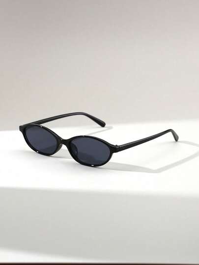 1 par de gafas de moda para mujer con montura estrecha de ojo, pequeñas, de PC, ultraligeras, estilo retro atrevido, calle, pasarela, fiesta, festival
