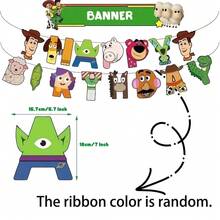 Disney Toy Cowboy Theme Cartoon Toy Birthday Banner Decoration Cartoon Buzz Hanging Ornament Set Birthday Party Decoration Arrangement - Multicolor - View 10