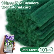 101 Pcs DIY Chenille Stem Set + Video Tutorial– 31 Colors Encrypted Chenille Stems, 30cm Fuzzy Pipe Cleaners – Suitable For Valentine's Day, Party Decoration, Christmas Decor And More– High Quality – Adult Crafts And Commercial Use - Monochrome - View 16