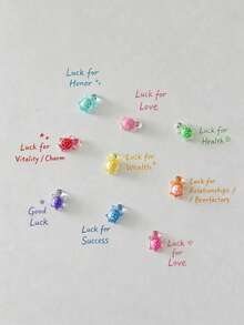 9PCS/3PCS Ins Fortune Turtle Cute Cartoon Phone Case Decoration Funny Small Accessories DIY Parts Glow-In-The-Dark Turtle, Gift For Friends - Multicolor - View 8