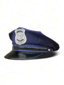 Multi-Piece Costume Accessory Set, Octagonal Hat, Cosplay Walkie-Talkie, Police Costume, Halloween, Valentine's Day, Party, Event, Dress-Up - Multicolor - View 3
