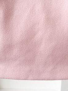 Autumn/Winter French Style Baby Girl Cute Pink Solid Color Lapel Overcoat Princess Bow Short Outwear Top - Pink - View 7