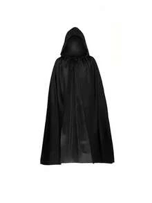 Women's Halloween Witch Cosplay Costume Set, Black Hooded Cape, Devil Horn Headband, Gothic Choker And Magic Wand, Suitable For Costume Party Theme Events - Multicolor - View 12