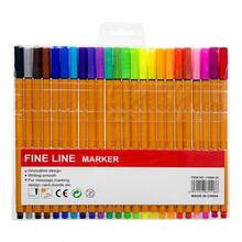 24-Color Pouch Set Of Fine Line Markers, Water-Based Fine Tip Drawing Pens, Portable Outline Pens, Hand-Drawn Sketching Contour Pens, Art Supplies For Students And Adults, Doodle, Greeting Card Making, Stationery Gift - Sets - View 9