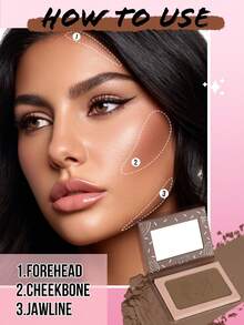 MISSLYN 2pcs Cream Color Lipstick + Contouring Roller Powder + Halloween Sticker Set, Cream Satin Lip Gloss, Smooth Blendable Contouring Powder, Face And Lip Makeup Set, Daily/Party/Y2K, Soft Makeup/Natural Glow/Matte, Halloween Makeup - #158+#1 - View 7