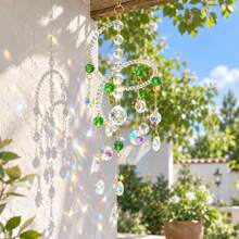 Crystal Wind Chime Suncatcher Prism Window Hanging Pendant, Boho Hanging Decor For Bedroom Patio, Car Charm, Christmas Halloween Birthday Home Decoration Gift - Spiral Sun Catcher - View 4