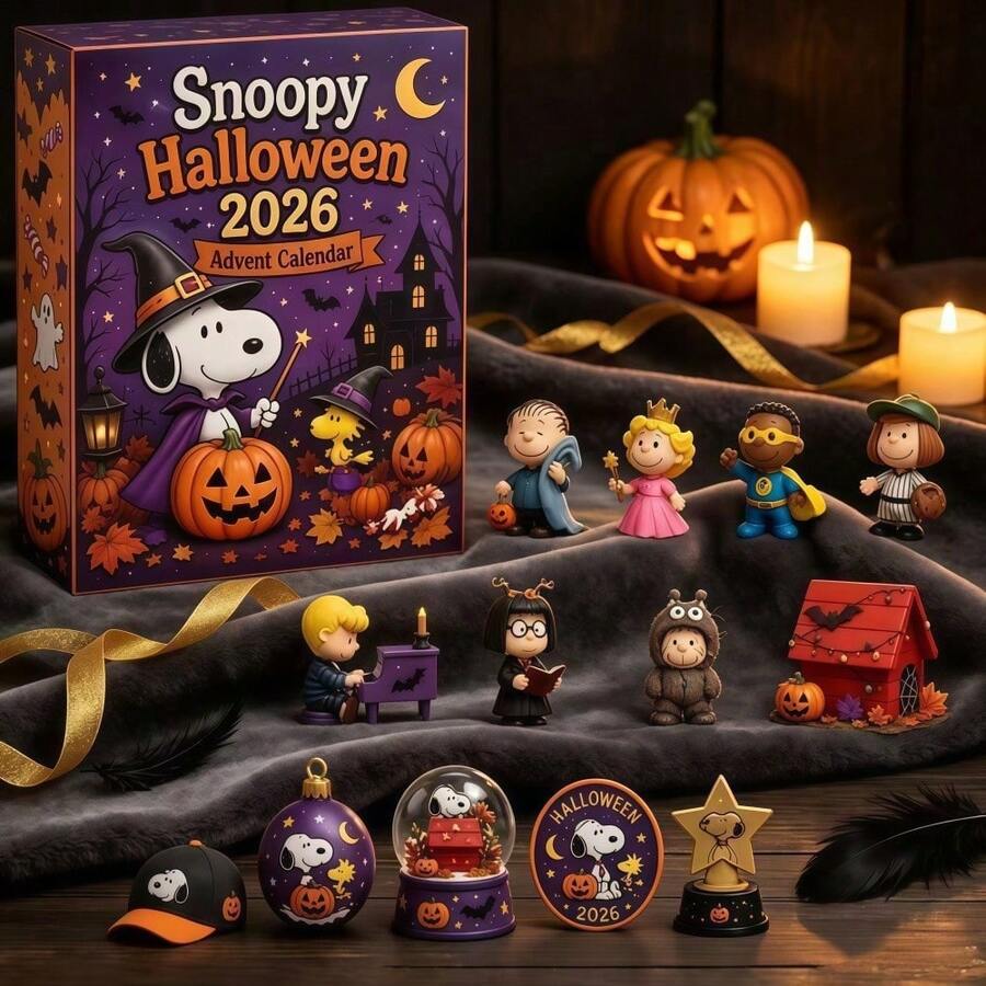 Hasbro Snoopy Halloween Countdown Calendar With Unique Daily Surprises, Ideal Christmas And Halloween Party Gift, Christmas Stocking Filler (Random Style) - One Size - View 1