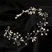 1pc Elegant Party Iron Hairband Bridal Wedding Hair Accessory All Season - Silver - View 8