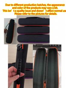 1pc Minimalist Rectangular Hard Storage Box, Contrast Zipper & Handle, Dust-Proof, Hair Styling Tool Organizer, Bathroom Accessories, Travel Essentials, Suitable For Daily Use & Holiday Trips - Multicolor - View 11