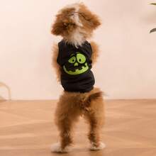 8PCS-Halloween Themed Pet Vest, Pumpkin & Bat Print Sleeveless Costume For Small & Medium Dogs And Cats, Cute Holiday Pet Outfit - Multicolor - View 8