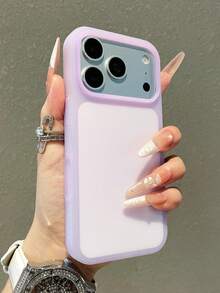 Casing Ponsel Lembut Jelly dengan Tekstur Matte, Kompatibel dengan iPhone 18 Pro Max 18Pro 17 Promax 17Pro 17 16 15 14 13 Pro Max, Pelindung Belakang Silikon Cair Ultra Tipis Tahan Guncangan - ungu muda - View 3