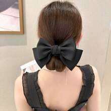 1pc French Retro Bow Hair Tie, High-End And Elegant Temperament, Wide Brim Will Not Damage Hair, Durable Hair Accessory, Easily Release Charm. - Multicolor - View 10