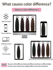 18 Inch Layered Straight Ponytail Wig With Elastic Hair Band, Suitable For Women's Daily Commute, Party And Sports - Multicolor - View 6