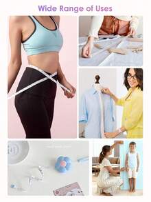 1pc Cute Petal Retractable Tape Measure, ABS Plastic Shell & Soft PVC Measuring Tape, One-Click Auto-Retract, With Lanyard, Portable Mini Size, Suitable For Sewing Enthusiasts, Tailors, Weight Management, Measuring Waist/Hip, Fabric And Clothing DIY Handmade Measurement Tool - Tape Measure 3 - View 10