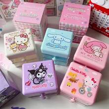 Hasbro Lemari Penyimpanan Mini Meja SANRIO dengan Berbagai Motif Karakter, Laci Ganda, Kotak Perhiasan untuk Penghobi Kerajinan, Aksesori Hiasan Meja DIY untuk Manik-manik, Stiker, dan Proyek Kerajinan Tangan Kelompok. - Beraneka warna - View 6