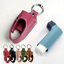 Asthma Inhaler Keychain, Casual Style Cough Bottle Protective Case, Portable, Available In Black, Blue, Pink, Grey, Suitable For Outdoor Use - View 1
