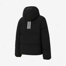 Adidas Authentic Women's Outdoor Sports Casual Hooded Down Jacket JL9593 - Black - View 4