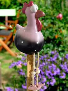 1PC Garden Decor Ornament, Resin Big-Eyed Chicken Hanging Pendant, Cute Chick Hanging Decoration, Yard Decor Craft - Garden Ornament - View 10