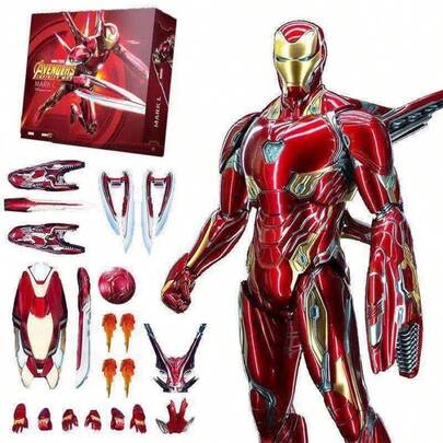 Hasbro 3pcs/1set Iron Man Nano Armor Action Figure Marvel Series Desktop Decoration Statue Model Birthday Gift